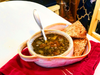 A bowl of Good Luck Lentil Soup